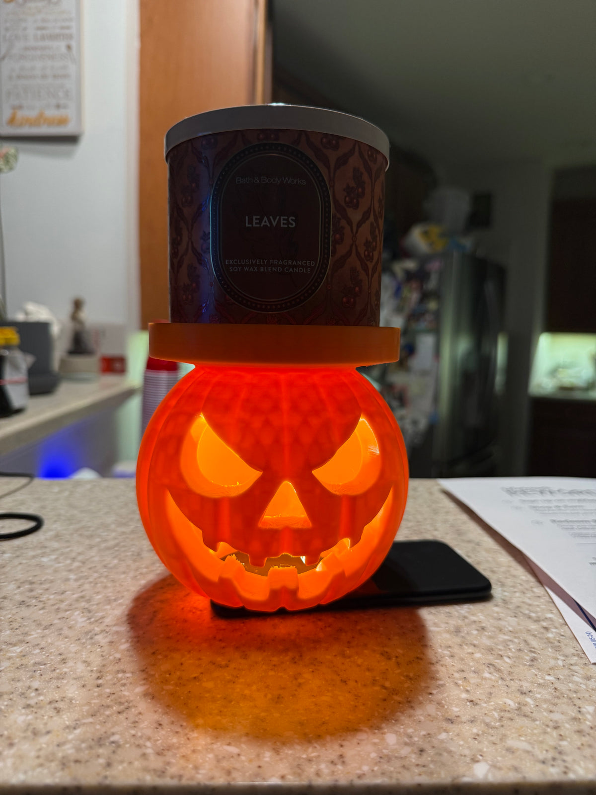 Pumpkin 3 Wick Candle Holder