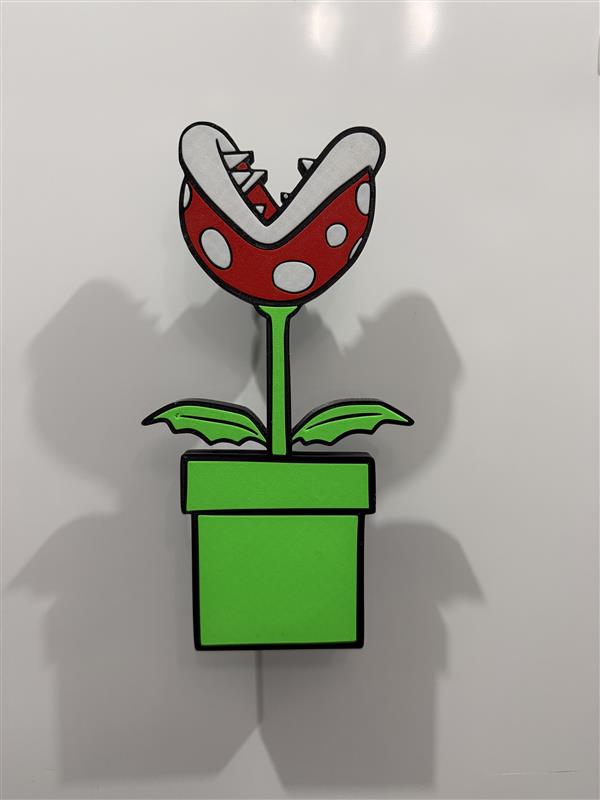 Piranha Plant from Super Mario Brothers Wall Plaque Sign