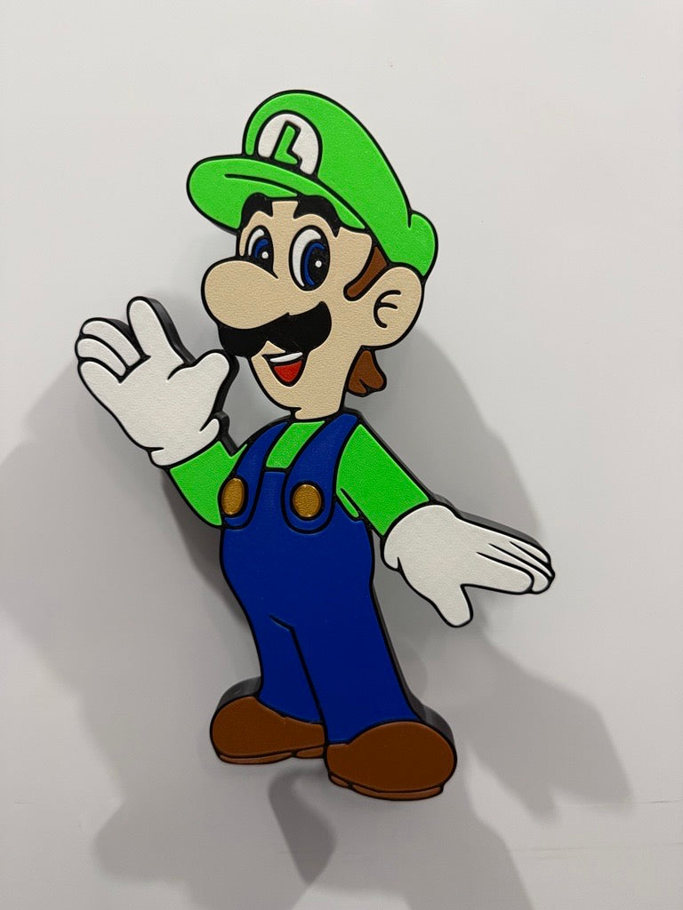 Luigi from Super Mario Brothers Wall Plaque Sign