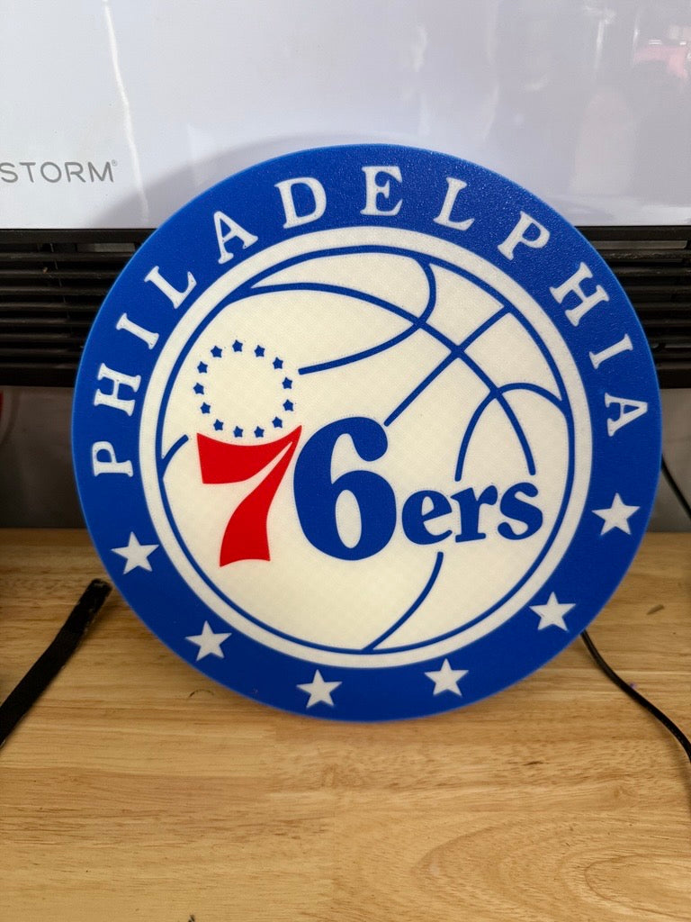 Philadelphia 76ers Wall Plaque Sign