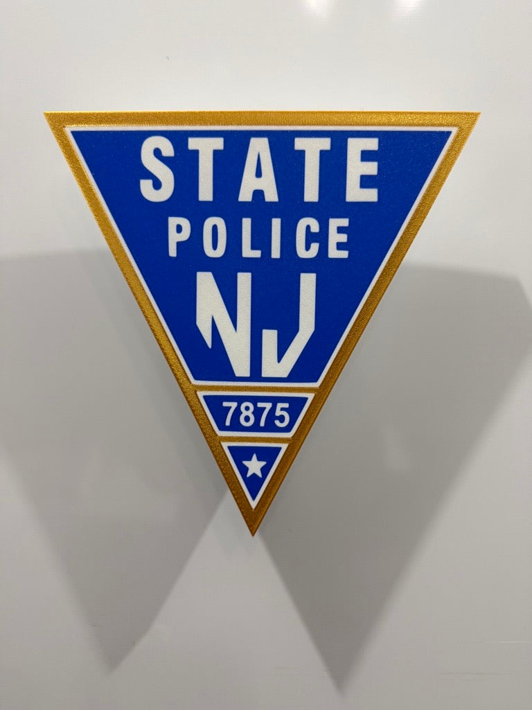 NJ State Police Wall Plaque Sign
