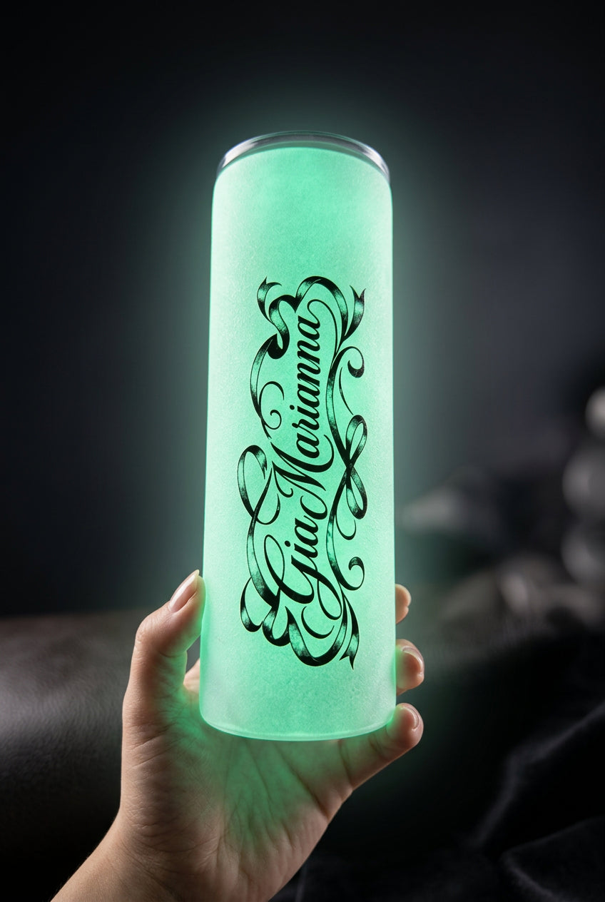 20oz Glow in the Dark Tumbler Custom Engraved