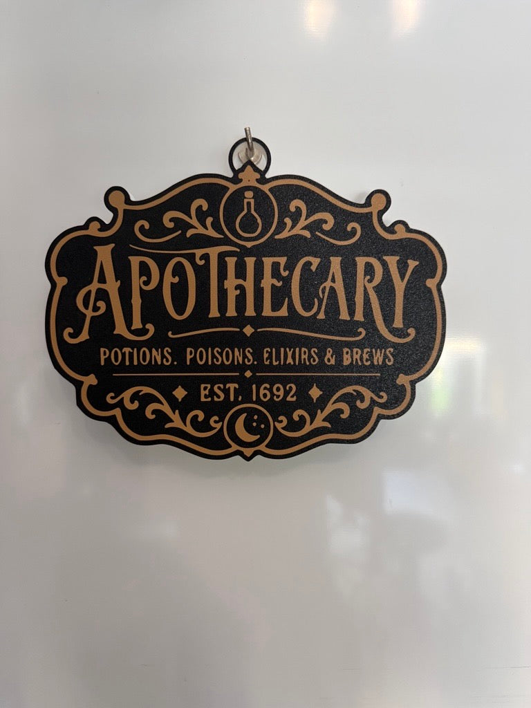 Apothecary Door Hang Plaque