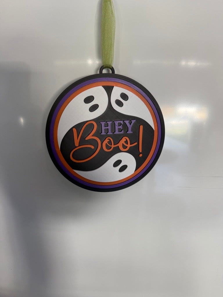 Hey Boo wall plaque sign