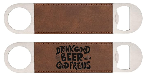 Leather Bottle Opener Custom Engraved