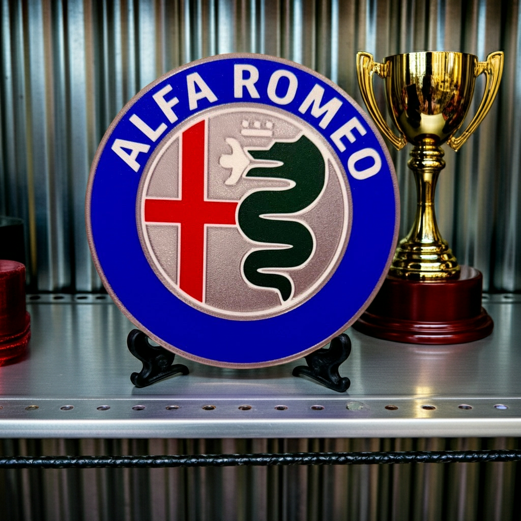 Alfa Romeo Wall Plaque Sign – 3D Print n Designs LLC