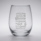 20.5 oz Stemless Wine Glass Custom Engraved