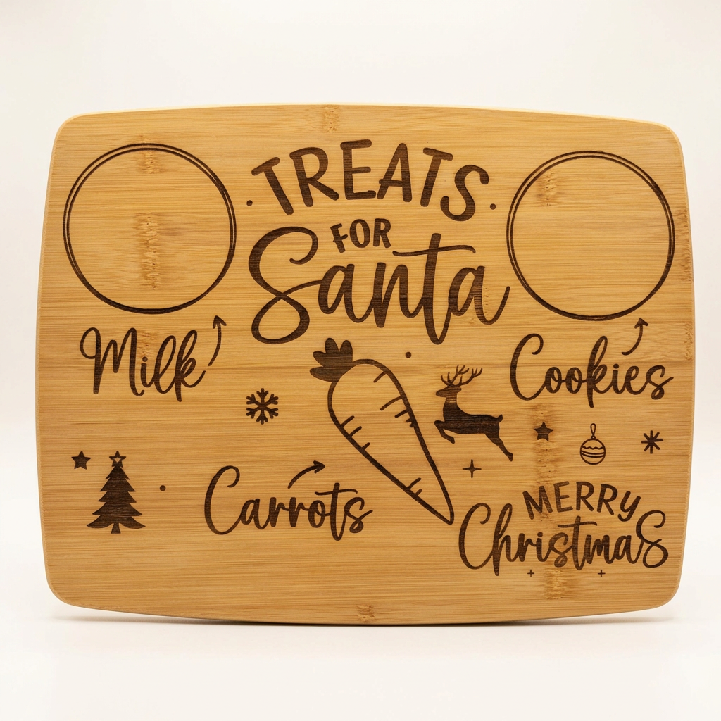 Santas Treat Board Laser Engraved